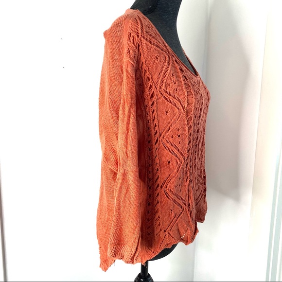 L/XL Anthropologie MOTH Knit Overlay High Low Sweater - Picture 10 of 14